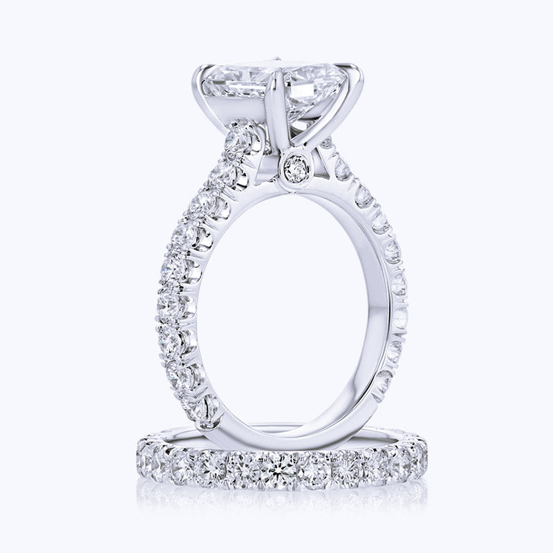 Diamond-Band Engagement Rings