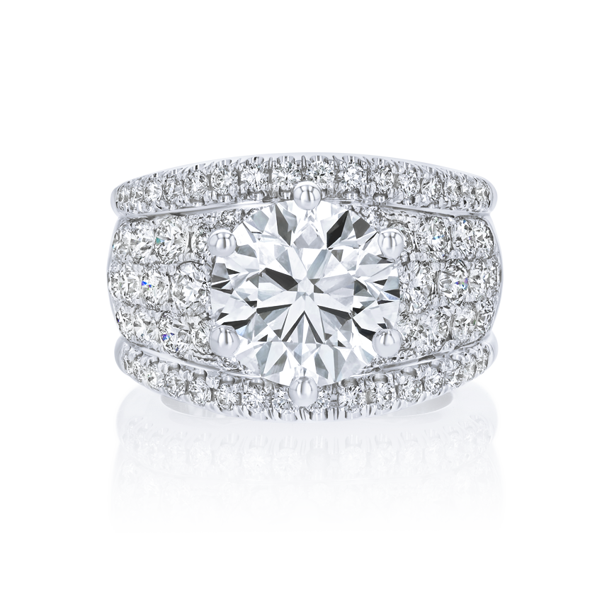 Magnificent 5-Carat Round Diamond Ring - Marvels Co.