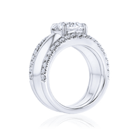 Wide Band Diamond Mount with Pave' Trims - Marvels Co.