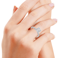 Diamond Band Solitaire Engagement Ring - Marvels Co.