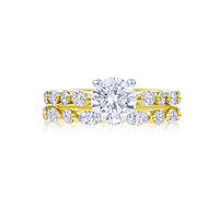 Marquise Band Round Engagement Ring - Marvels Co.