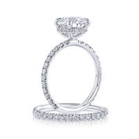 Diamond Band Round Engagement Ring - Marvels Co.