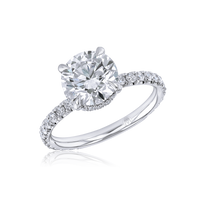 Diamond Band Round Engagement Ring - Marvels Co.