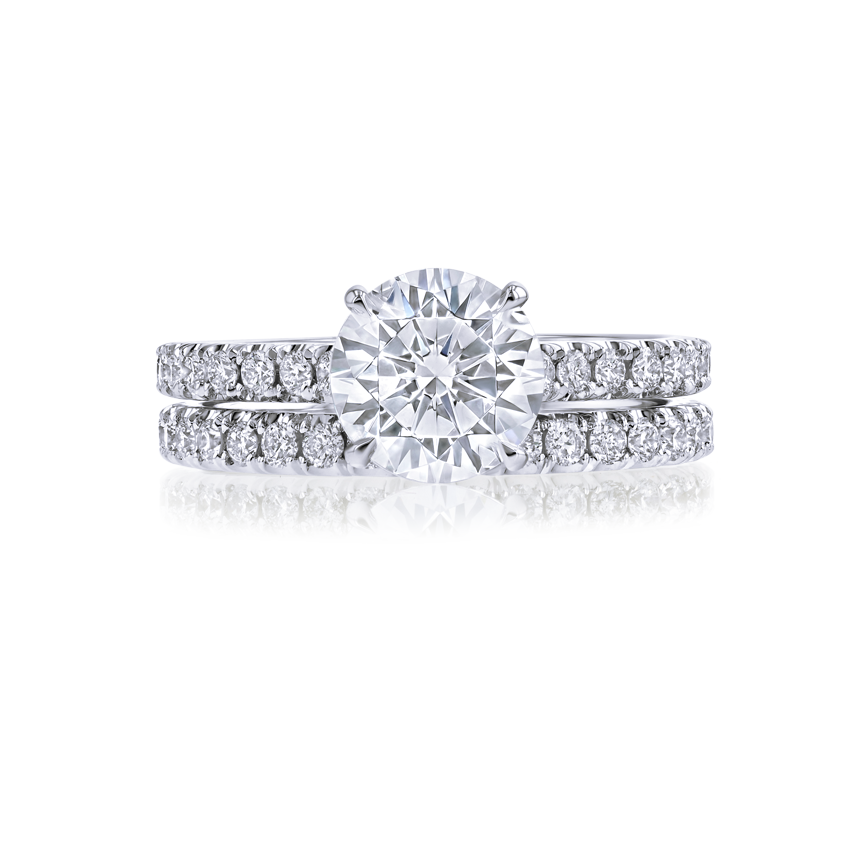 Eternity Style Band Round Engagement Ring - Marvels Co.