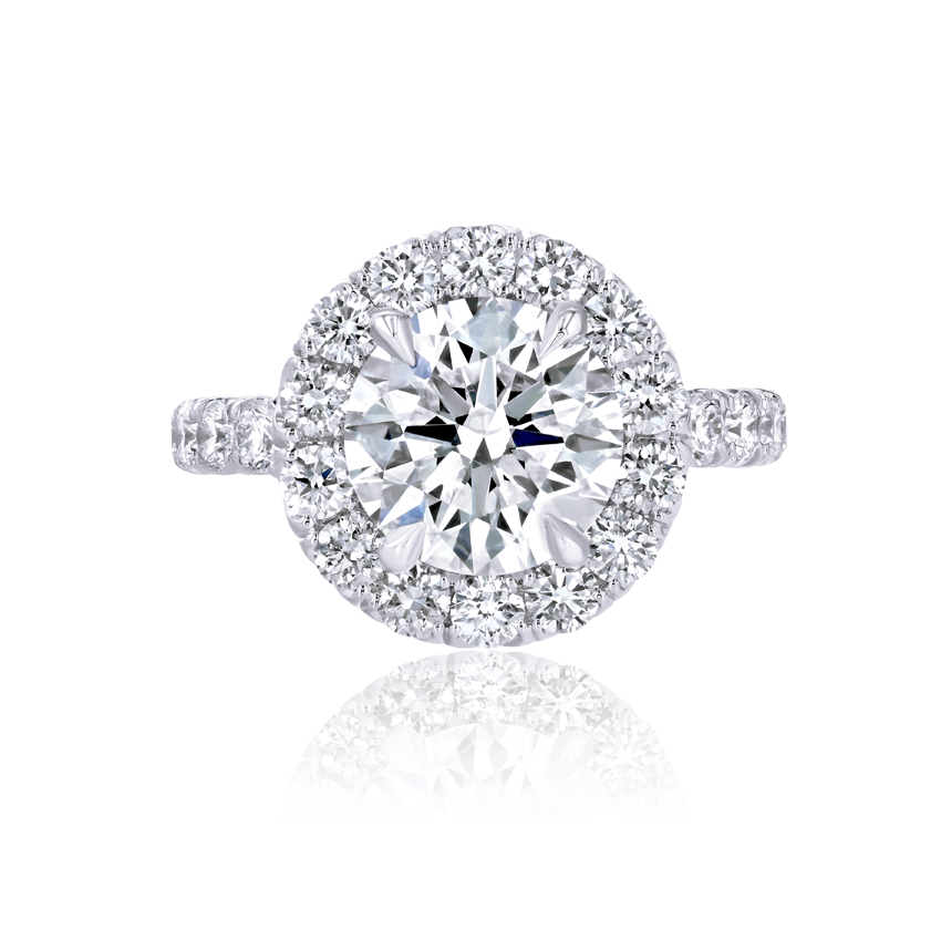 Round Halo Engagement Ring - Marvels Co.