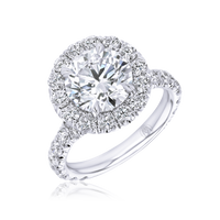 Round Halo Engagement Ring - Marvels Co.