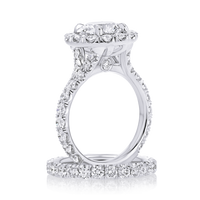 Round Halo Engagement Ring - Marvels Co.