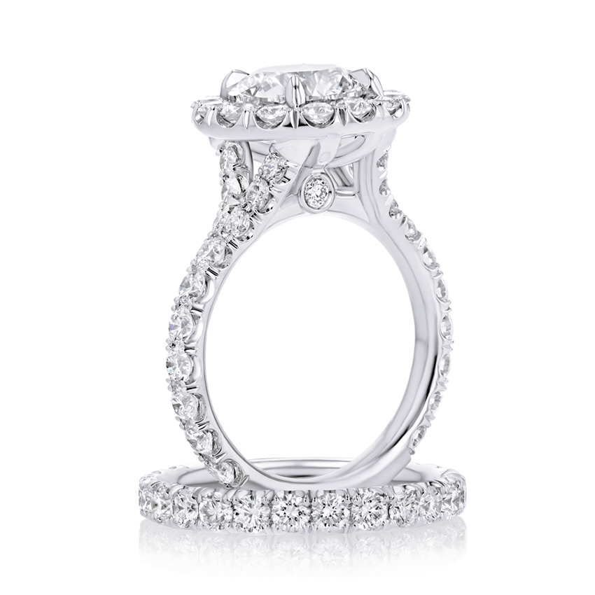 Round Halo Engagement Ring - Marvels Co.