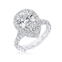 Pear Shaped Halo Engagement Ring - Marvels Co.