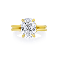 Double-Band Oval Engagement Ring - Marvels Co.