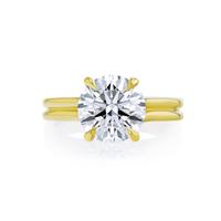 Double-Band Round Engagement Ring - Marvels Co.