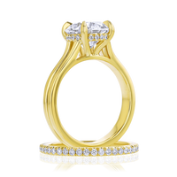 Double-Band Round Engagement Ring - Marvels Co.