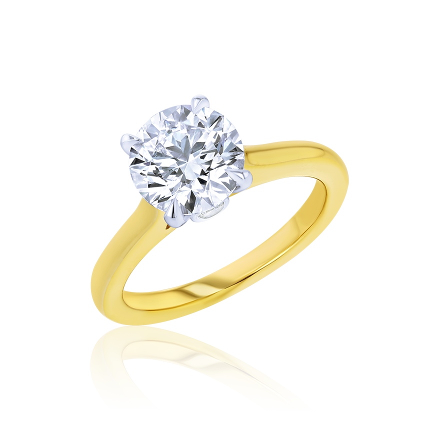 2-Carat Round Diamond Engagement Ring - Marvels Co.