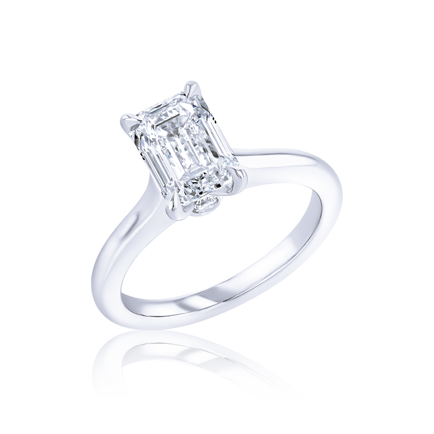 2-Carat Emerald Cut Diamond Engagement Ring - Marvels Co.