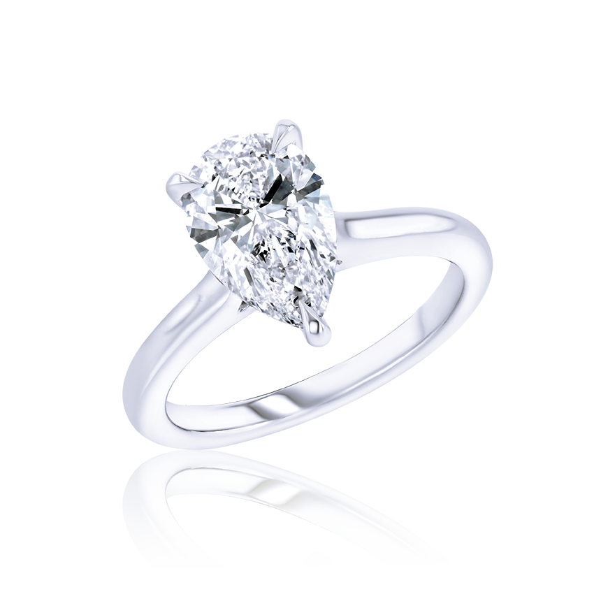 2-Carat Pear Shaped Diamond Engagement Ring - Marvels Co.