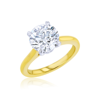 3-Carat Round Solitaire Diamond Ring - Marvels Co.