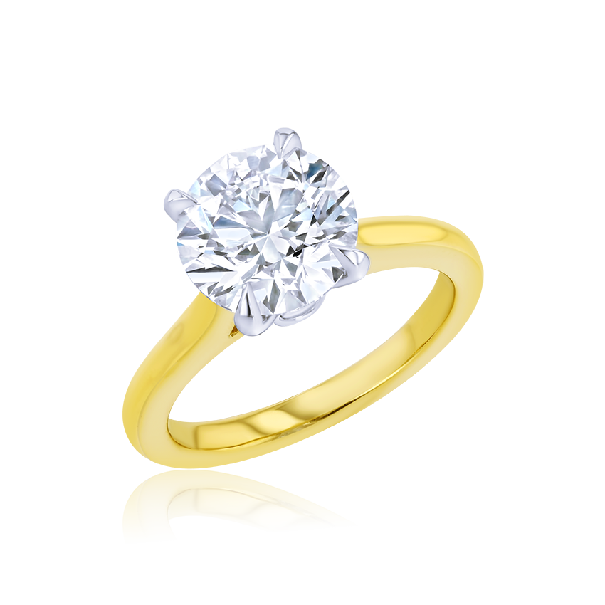 3-Carat Round Solitaire Diamond Ring - Marvels Co.