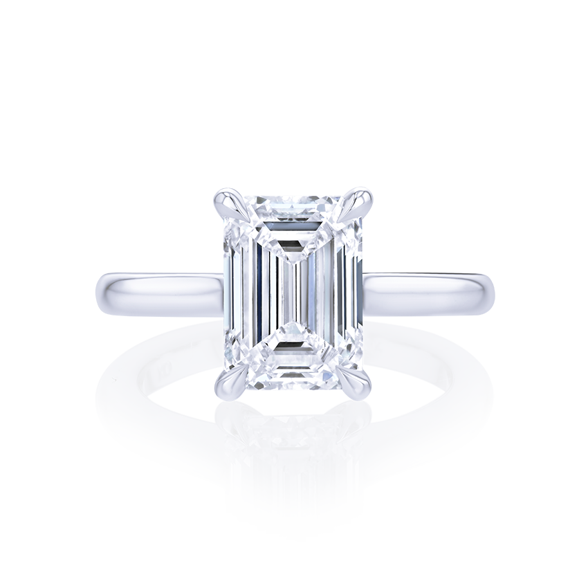 3-Carat Emerald Cut Solitaire Diamond Ring - Marvels Co.