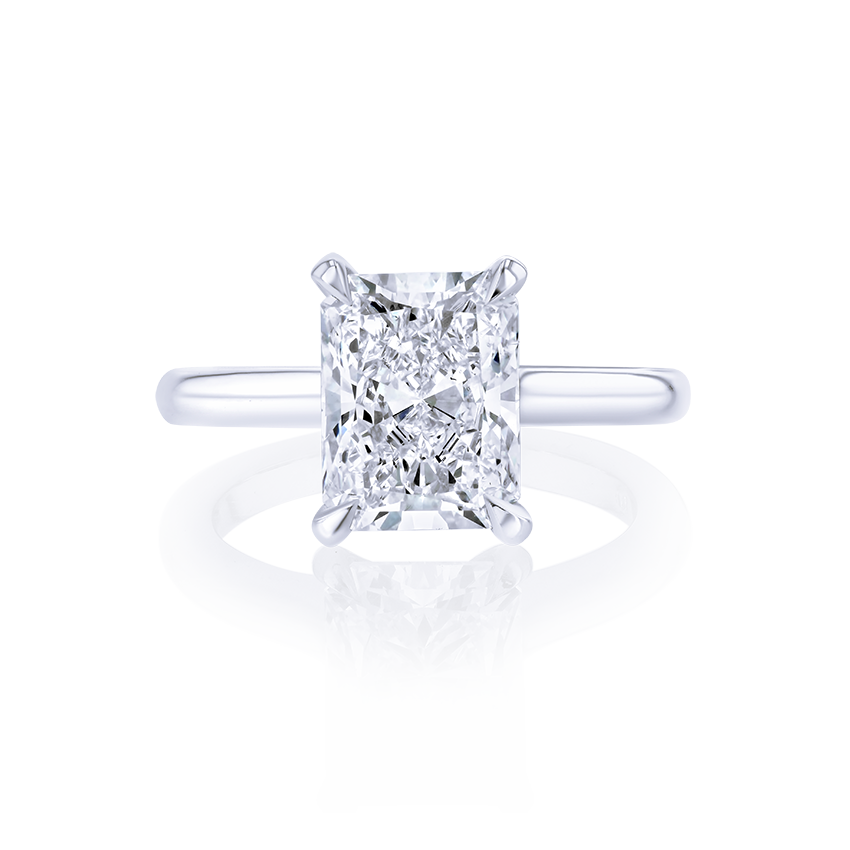 3-Carat Radiant Cut Solitaire Diamond Ring - Marvels Co.