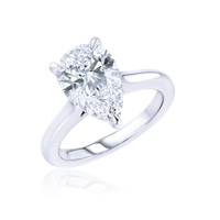 3-Carat Pear Shaped Solitaire Diamond Ring - Marvels Co.