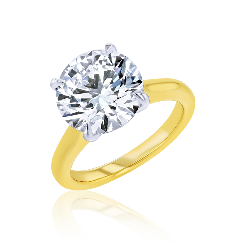 5-Carat Round Solitaire Diamond Ring - Marvels Co.