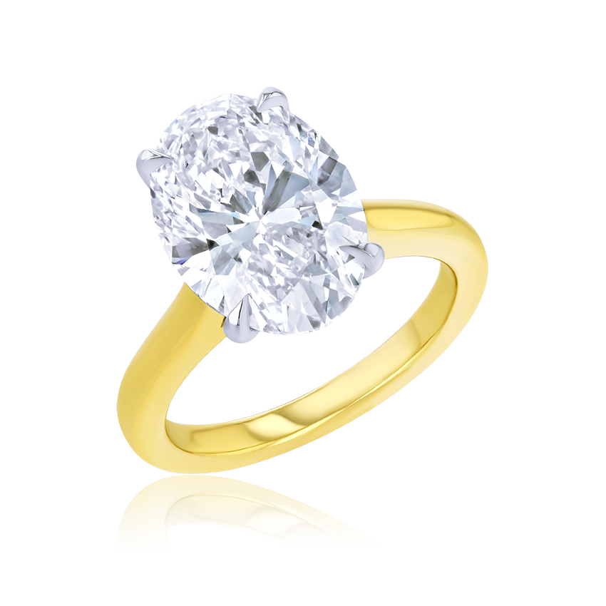 5-Carat Oval Solitaire Diamond Ring - Marvels Co.