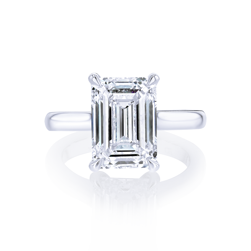 5-Carat Emerald Cut Solitaire Diamond Ring - Marvels Co.