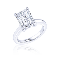 5-Carat Emerald Cut Solitaire Diamond Ring - Marvels Co.