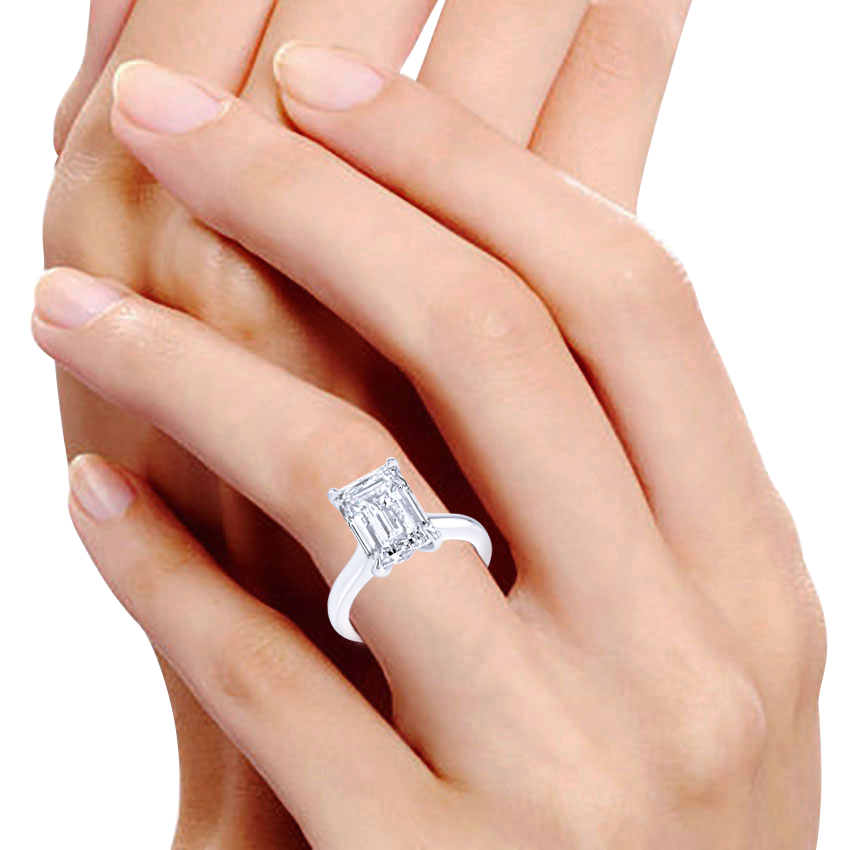 5-Carat Emerald Cut Solitaire Diamond Ring - Marvels Co.