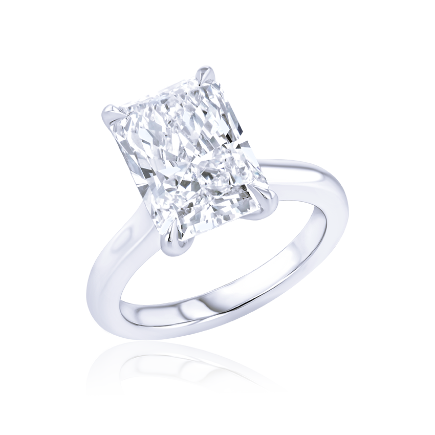 5-Carat Radiant Cut Solitaire Diamond Ring - Marvels Co.