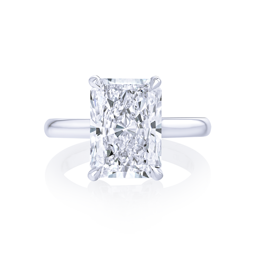 5-Carat Radiant Cut Solitaire Diamond Ring - Marvels Co.