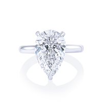 5-Carat Pear Shaped Solitaire Diamond Ring - Marvels Co.