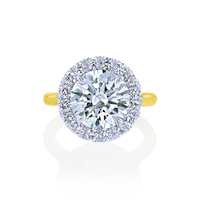 5-Carat Round Halo Diamond Ring - Marvels Co.