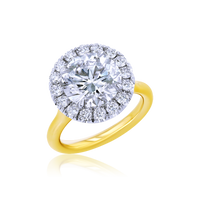 5-Carat Round Halo Diamond Ring - Marvels Co.