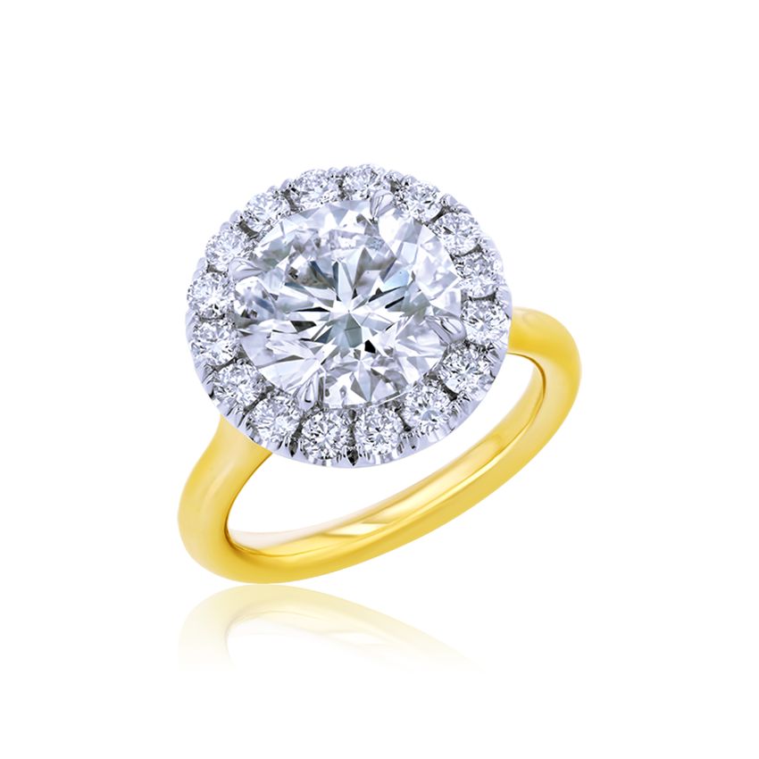 5-Carat Round Halo Diamond Ring - Marvels Co.