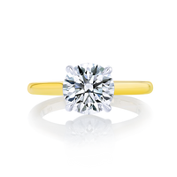 Low-Profile Round Engagement Ring - Marvels Co.