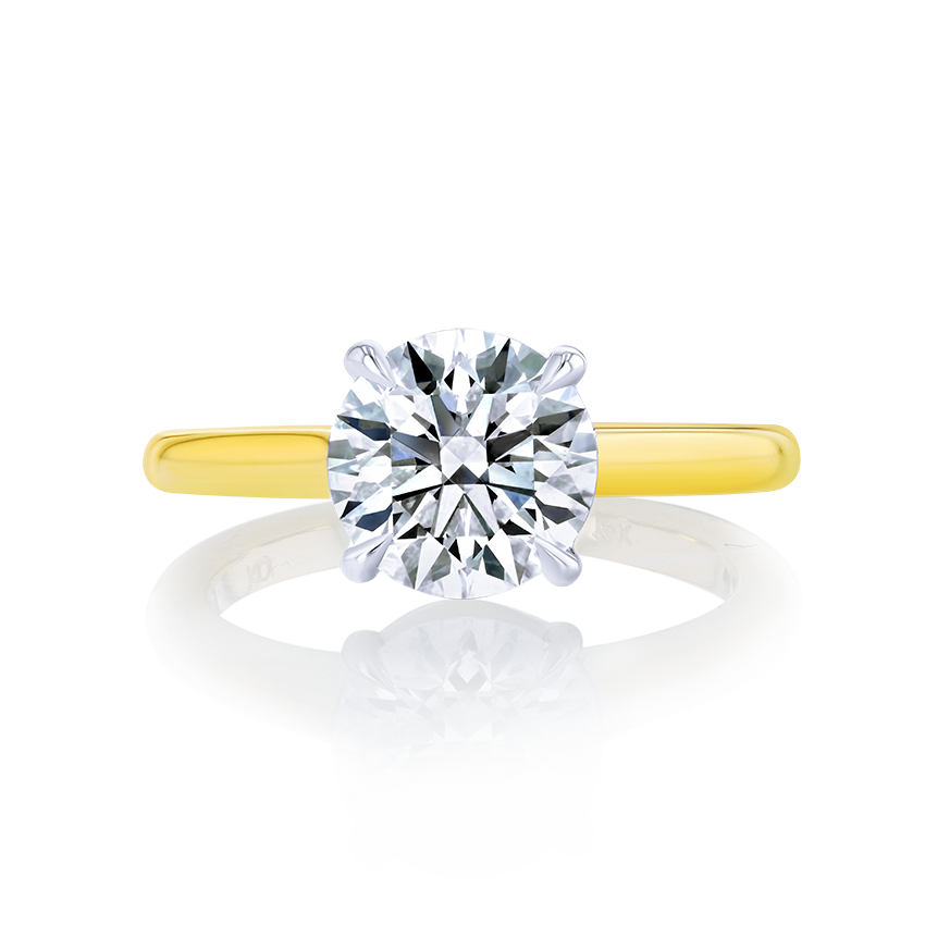 Low-Profile Round Engagement Ring - Marvels Co.