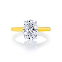 Low-Profile Oval Engagement Ring - Marvels Co.