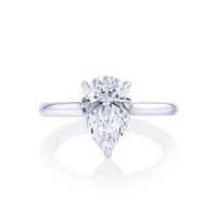 Low-Profile Pear Shaped Engagement Ring - Marvels Co.