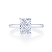 Low-Profile Radiant Cut Engagement Ring - Marvels Co.