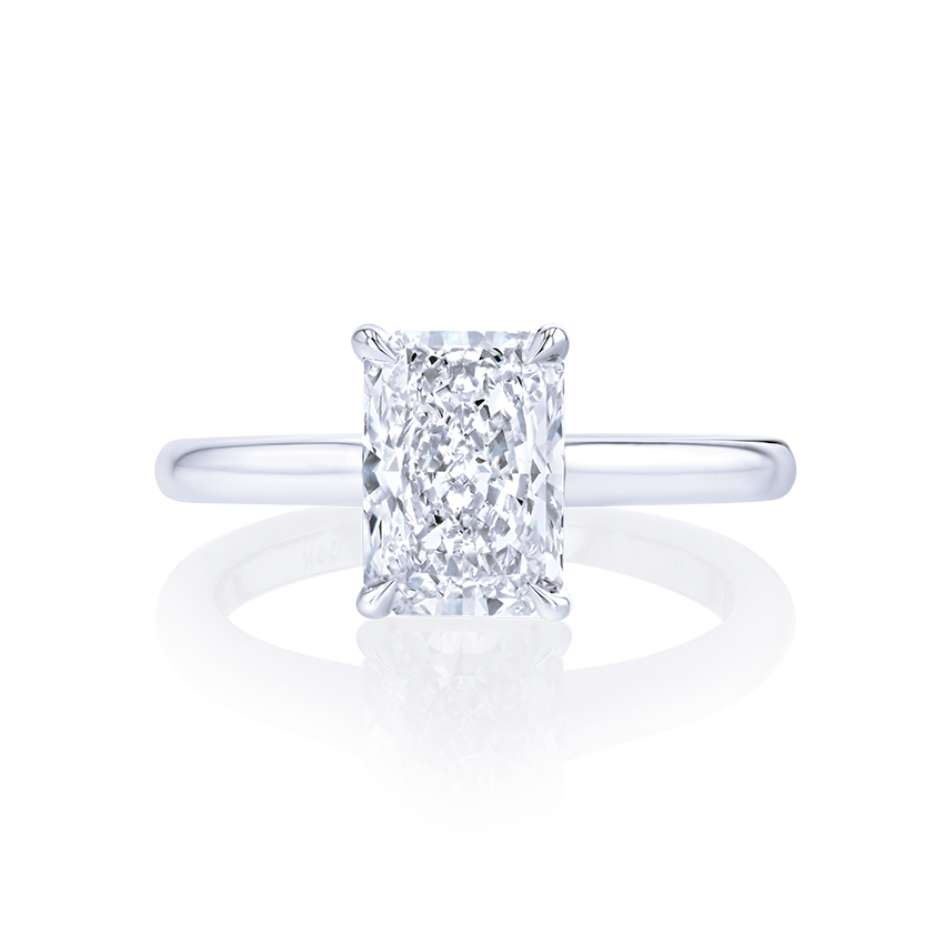 Low-Profile Radiant Cut Engagement Ring - Marvels Co.