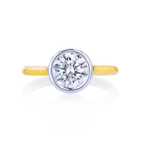 Bezel-Set Round Engagement Ring - Marvels Co.