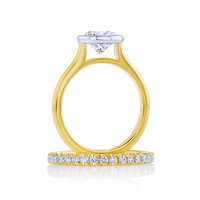 Bezel-Set Round Engagement Ring - Marvels Co.