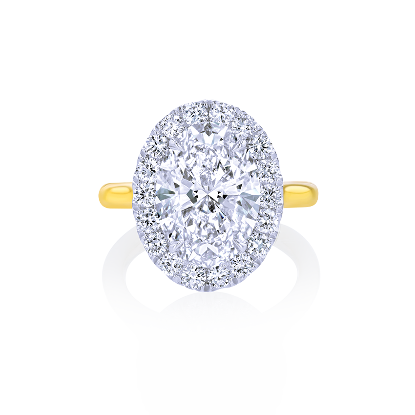 5-Carat Oval Halo Diamond Ring - Marvels Co.