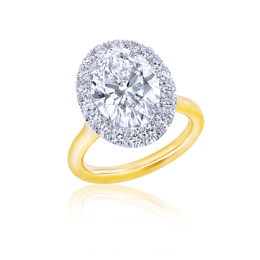 5-Carat Oval Halo Diamond Ring - Marvels Co.