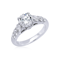 Graduated-Size Side Diamonds Engagement Ring - Marvels Co.