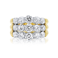 3-Row Diamond Anniversary Ring - Marvels Co.