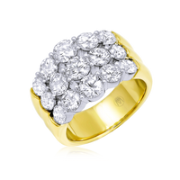 3-Row Diamond Anniversary Ring - Marvels Co.