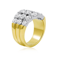 3-Row Diamond Anniversary Ring - Marvels Co.