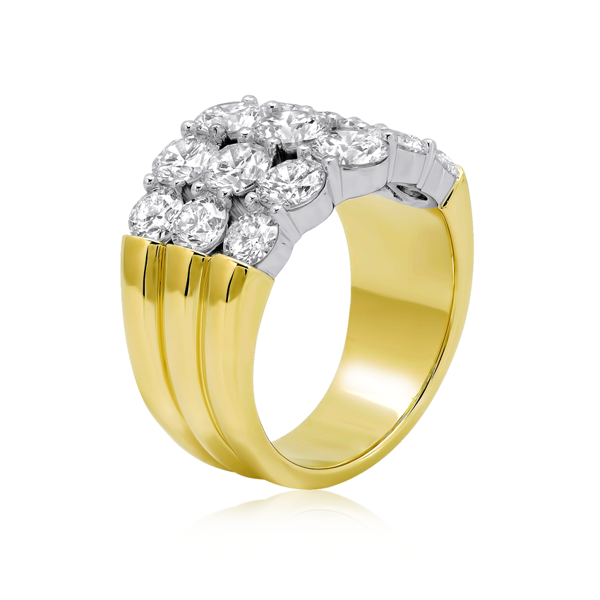 3-Row Diamond Anniversary Ring - Marvels Co.